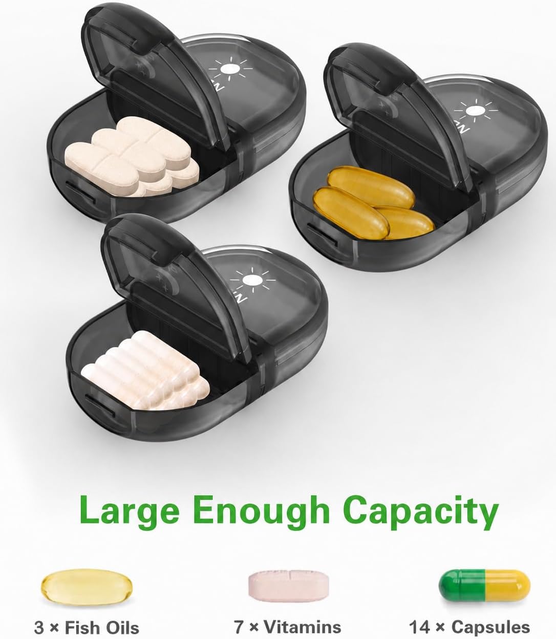 Fullicon Weekly Pill Organizer (AM/PM)