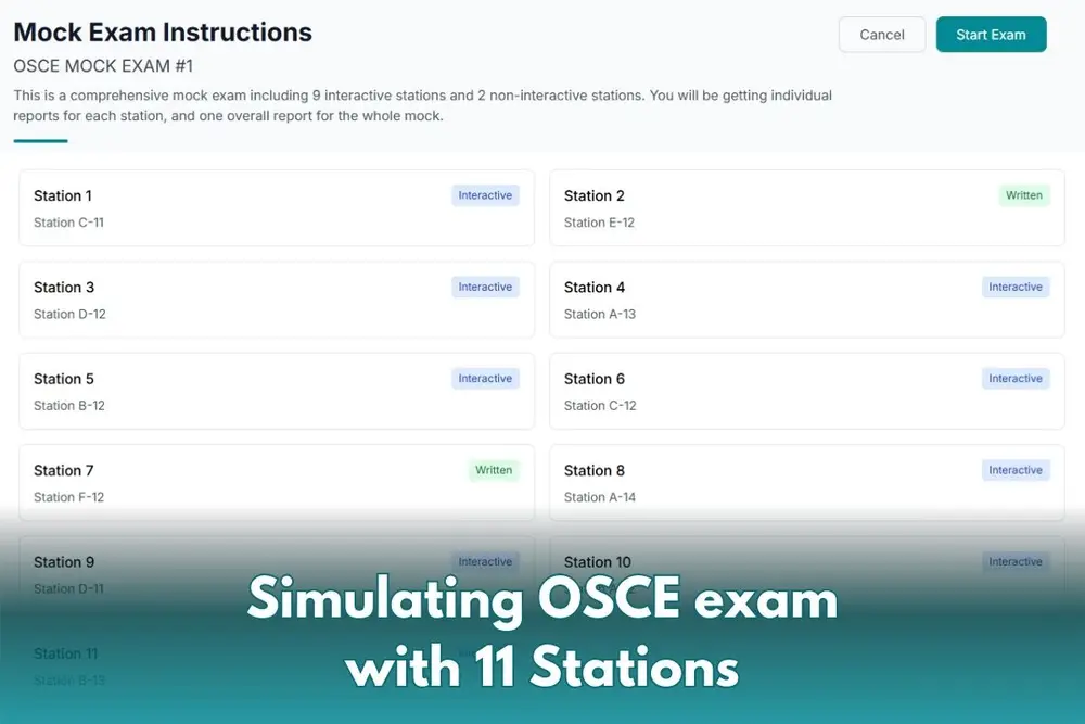 Pharmacy OSCE Training - Simulating OSCE Exam with 11 stations